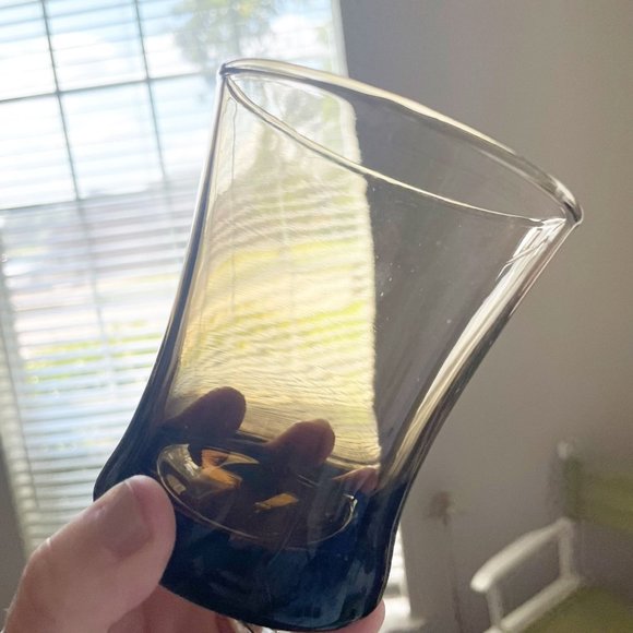 Anchor Hocking Linden Whiskey Rocks Glasses Smoke Brown Tumblers Old Fashion Set - Picture 5 of 10